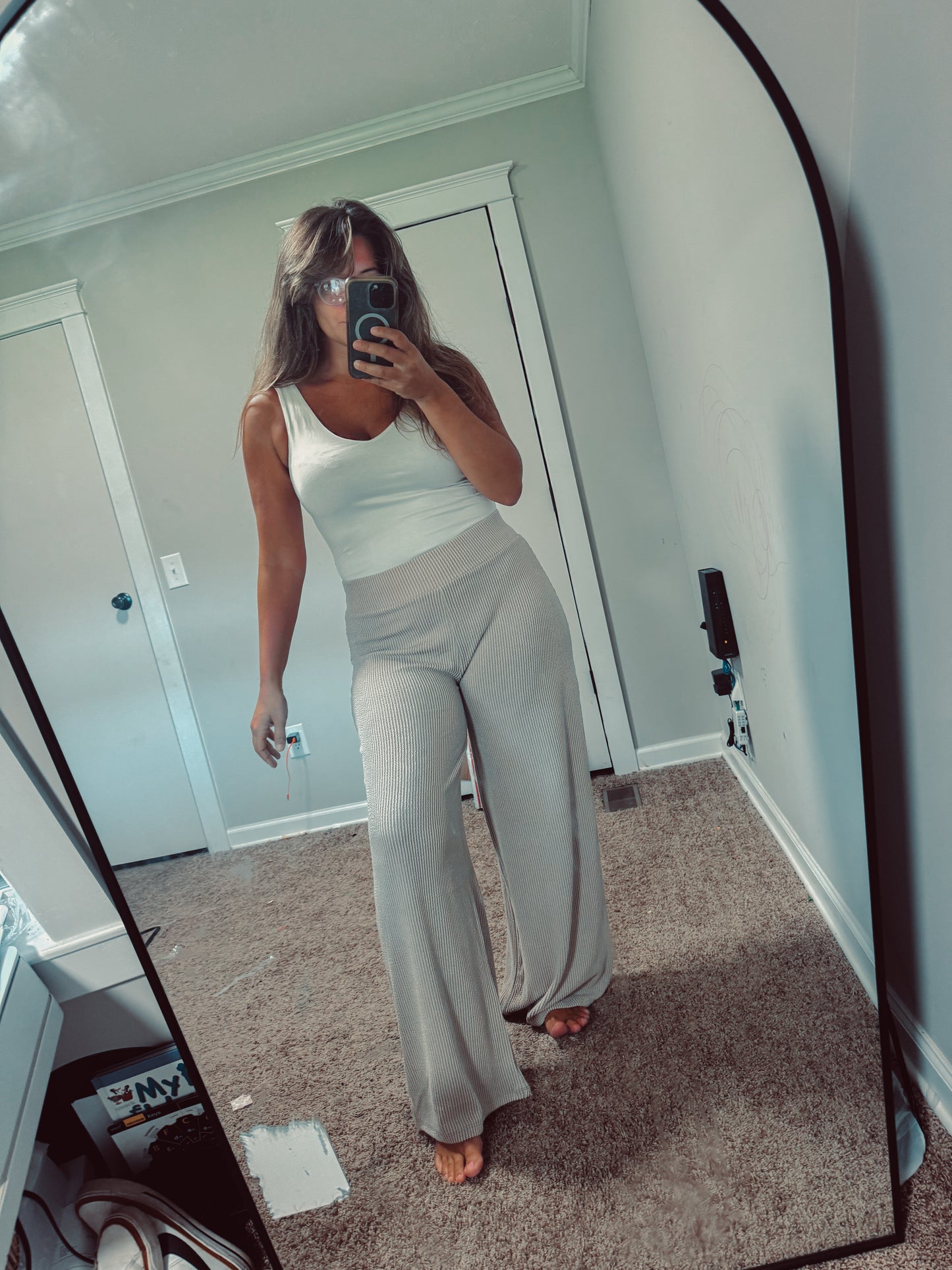Ribbed Mock Neck Set