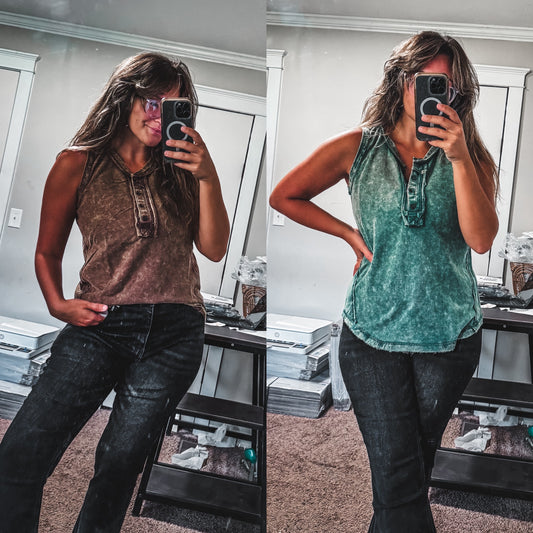 Acid Wash Vintage Fall Tank