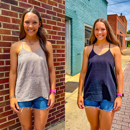 Wendy Woven Racerback Cami (Adjustable Straps)