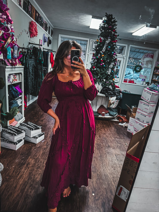 Burgundy Heather Maxi