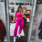 Sonic Pink Athleisure Jumpsuit