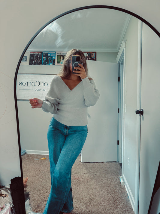 Beth Cross Wrap Sweater