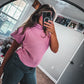 Mauve Shirred Side Top