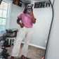 Sand Beige Acid Wash Denim