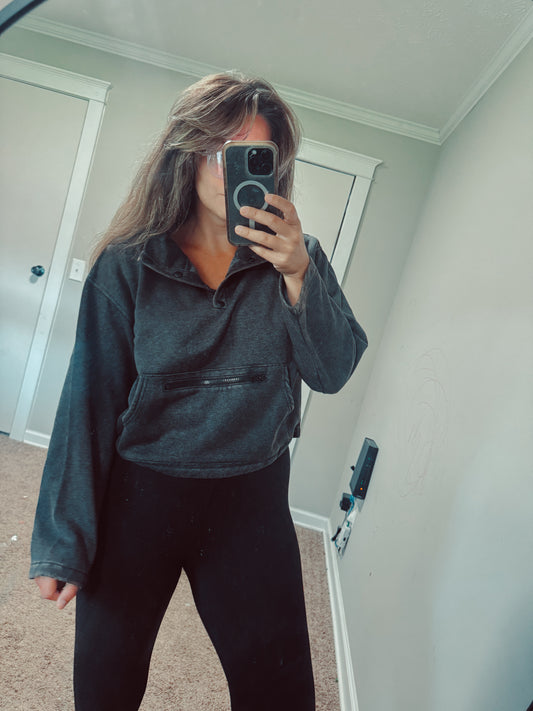 Vintage Wash Half Snap Pullover