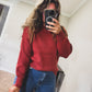 Rust Ribbed Sweater