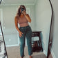 Dark Olive Stretch Denim Bottoms