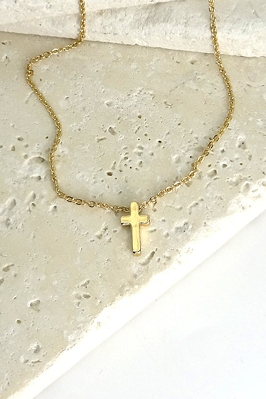 Dainty Gold Cross Necklace